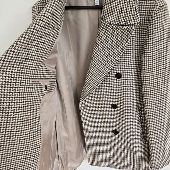Reiss Men's Doubel Breasted Houndstooth Blazer - Picture 2 of 4